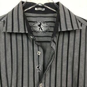 BUGATCHI Men’s Houndstooth Button Down Shirt
